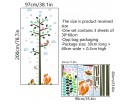 Growth Chart Tree  for Kids Height Ruler with Birdcage and Birds Wall Decal Sticker